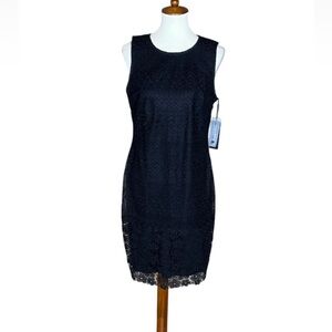 Karl Lagerfeld black lace sleeveless dress Size 8 New with tag